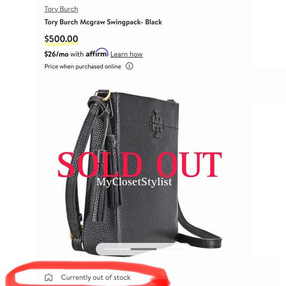 TORY BURCH McGraw Swingpack Pale Violet Crossbody Purse New UNICORN RARE!! - Picture 10 of 13